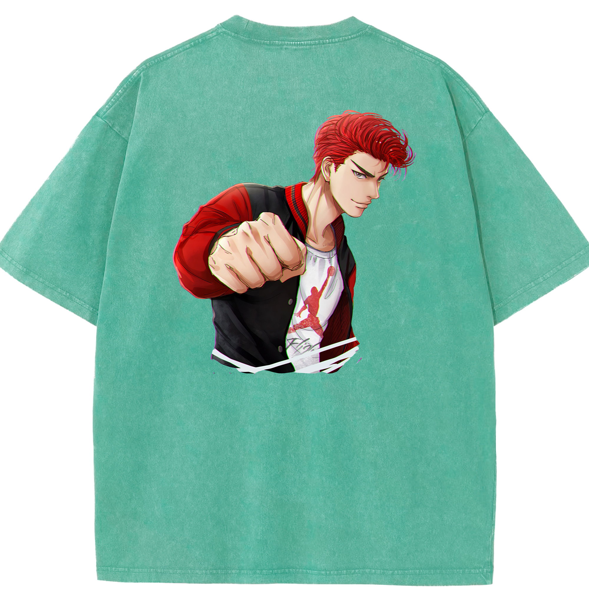 （画像用） SLAM DUNK／スラムダンク 綿100% ヴィンテージ風 半袖Tシャツ（背面プリント）